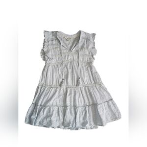 Tantrums Ruffled Light Blue Coastal Cowgirl Sundress Size Medium